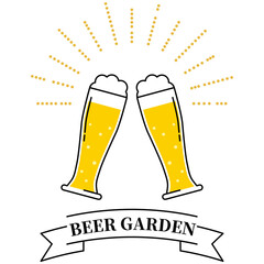 シンプルなビアガーデンタイトルイラスト
