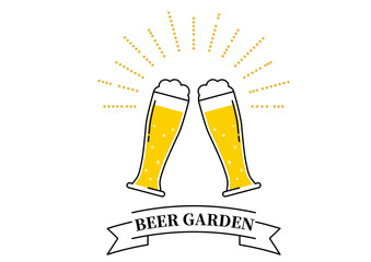シンプルなビアガーデンタイトルイラスト