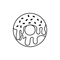 Obraz premium Delicious Donut Illustration Sprinkles and Glaze