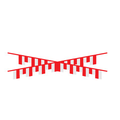 red and white flag pennants