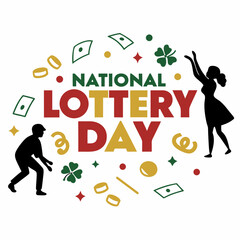 NATIONAL LOTTERY DAY vector illustration