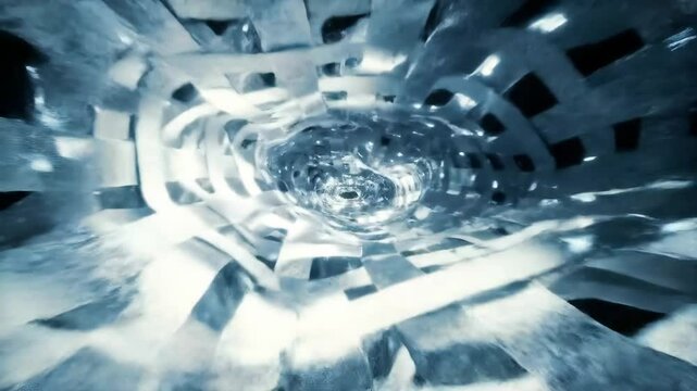 Interwoven hypersurface ribbons with thermodynamic energy fields in zero gravity