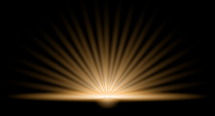 Abstract Sunburst Glow. Bright light lens, Shiny, glowing sparks