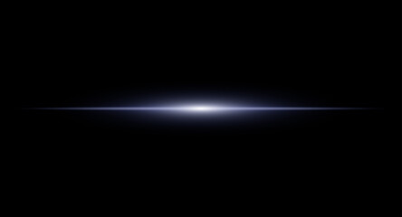 Horizontal Bright Lens Flare. Bright light lens, Shiny, glowing sparks