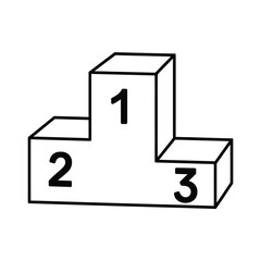 Winners Podium 1st, 2nd, and 3rd Place Illustration