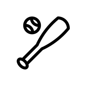 baseball equipment line icon