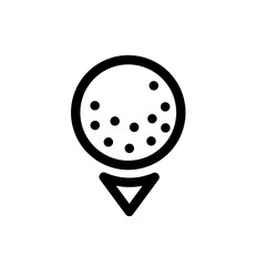 golf ball standing line icon