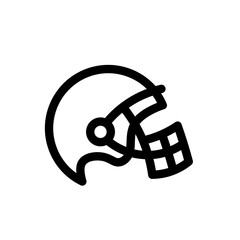 Naklejka premium american football helmet line icon