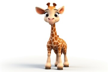 Obraz premium Giraffe wildlife cartoon mammal.