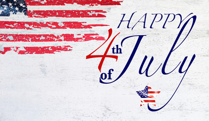 Happy 4th of July poster background design, USA independence day card idea