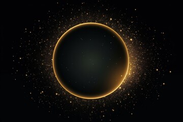 Glitter astronomy glowing eclipse.