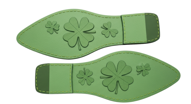 Isolated Shamrock Shoe Soles