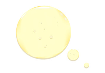 A drop of moisturizing gel or serum on a white background cosmetic product for skin care
