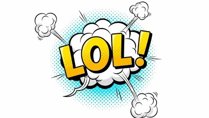 Colorful comic style expression lol speech bubble graphic design - Powered by Adobe