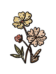 vector illustration of a branch of a tree