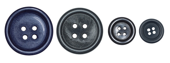 A collection of various buttons showcasing different sizes and designs for crafting.