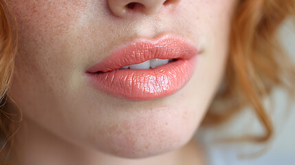 Fototapeta premium Juicy Peach Lip Tint with Soft Breathable Finish