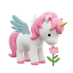 Enchanted Unicorn A Whimsical 3D Render