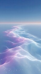 Dreamy Pastel Sky with Glowing Cloudscape