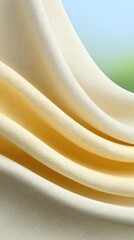 Elegant Ivory Linen Fabric Drape Background