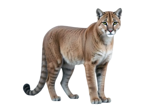 Realistic Cougar Isolated on Transparent Background.