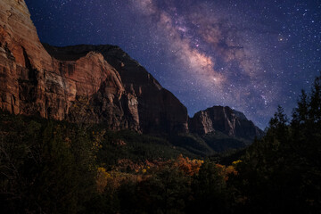 Milky Way over Zion National Park in Utah.