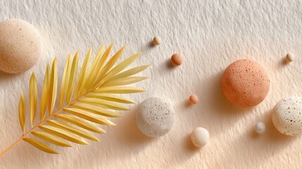 Elegant Paper Texture with Scattered Ink Stains and Golden Leaf