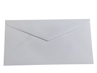 A plain white envelope sealed and lying flat, typical for mailing letters or documents.
