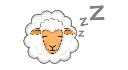 Isolated Sleeping Sheep