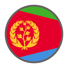 Fototapeta premium round flag of Eritrea country on white background vector Vector round flag