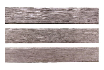 Isolated wooden planks with a beautiful texture on transparent background.