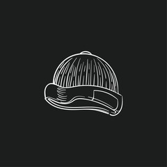 Hat icon logo flat vector design