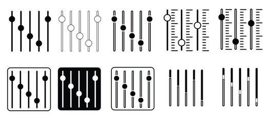 Equalizer and Slider Icon Set
