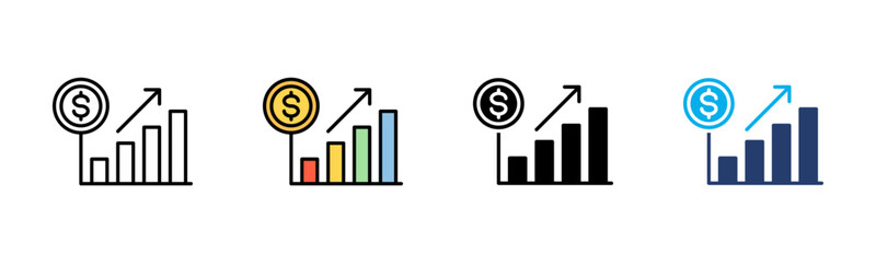 Organic Growth icon sheet multiple style collection