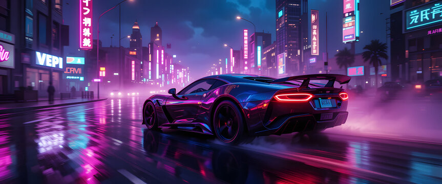 Neon Velocity: Drift Through the Digital Rain