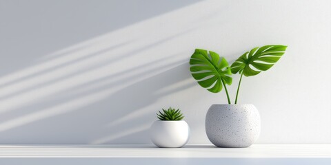 Stylish indoor plant arrangement modern home decor minimalist aesthetic