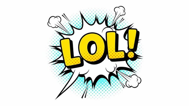 Fun and playful comic book style lol speech bubble image
