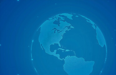 Fototapeta premium Blue Tech Earth Background