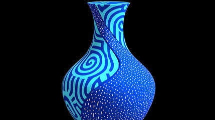 with impossible curves and animated fluid patterns swirling around the surface