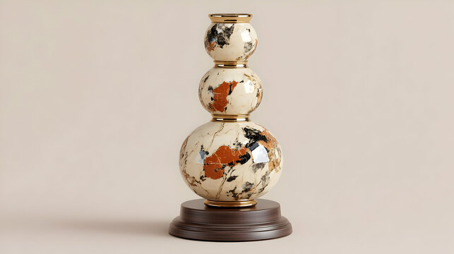 with impossible curves and animated fluid patterns swirling around the surface