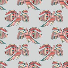 Decorative Birds Seamless Pattern