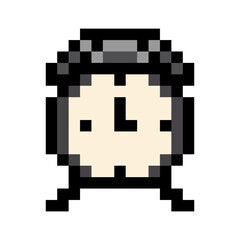 8-Bit School Clock Pixel Art Icon