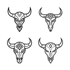 vector illustration of a bull