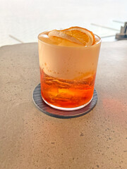 Nice Cocktail drink in cafe, Svetlogorsk, Russia