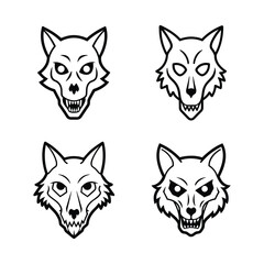 wolf head set