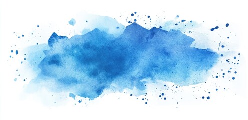 Abstract watercolor wash in shades of blue (3)