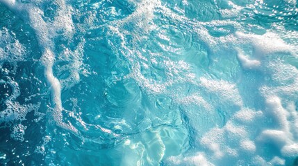 Fototapeta premium abstract blue color water wave, pure natural swirl pattern texture, background photography