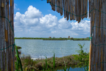 comacchio regional park po delta lagoon for eel fishing and wildlife reserve