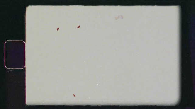 Overlay Frame Retro 8mm Film Texture Black and White with Dust and Scratches Vintage