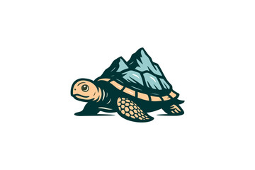 Mountain Turtle Logo: Nature's Wisdom on the Move